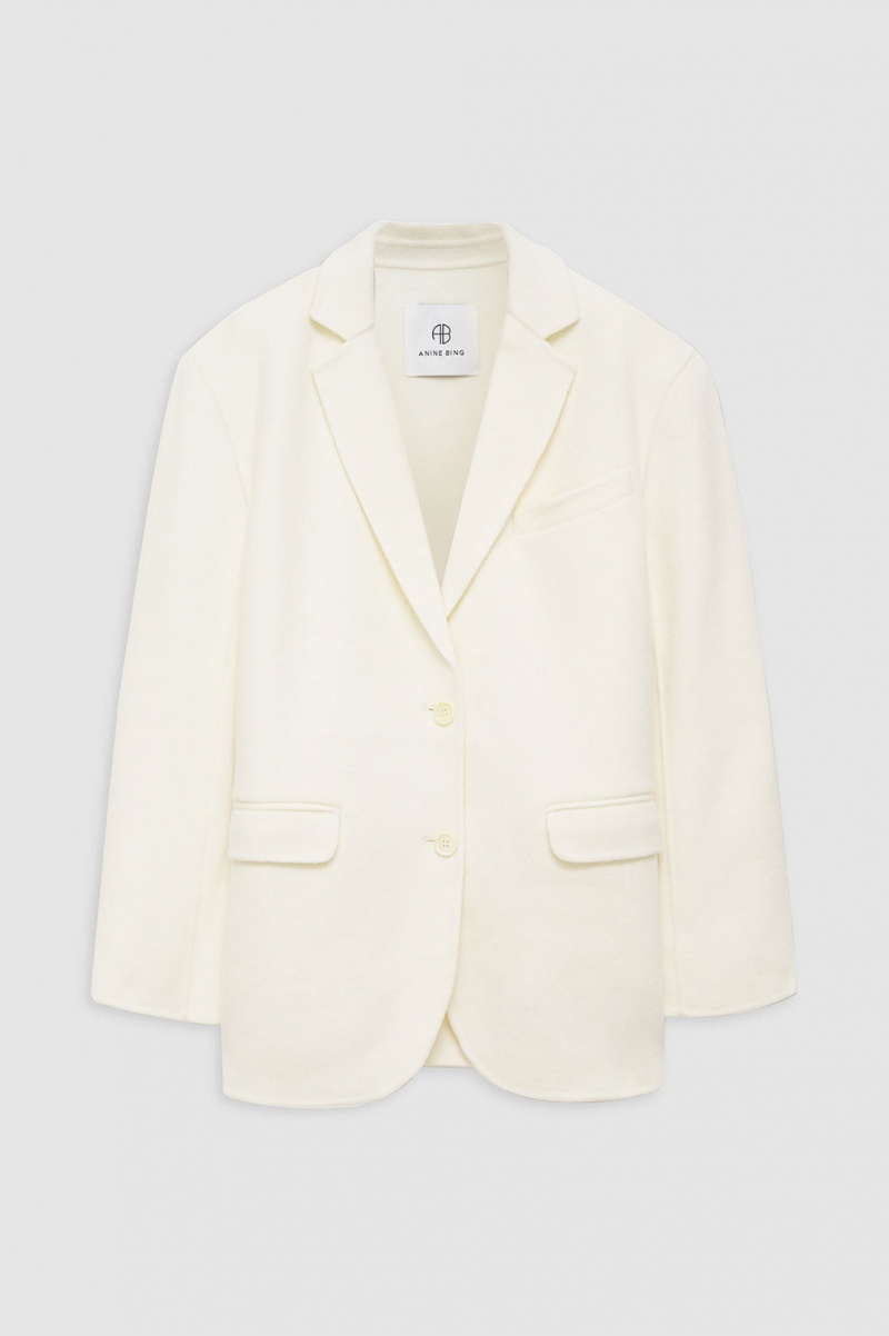 Blazer Anine Bing Quinn Blanche Femme | AHR-8754509